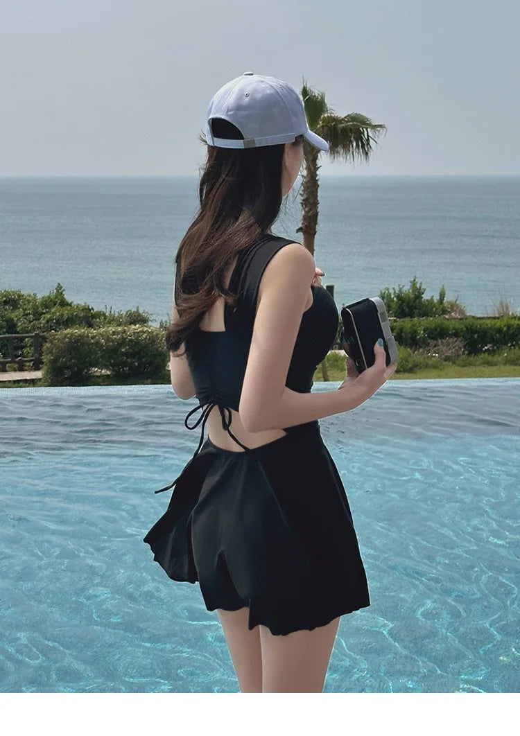 New One-piece Swimsuit for Women, Covering The Belly and Slimming Down, Gathering Sexy Seaside Swimsuits, Soaking in Hot Springs