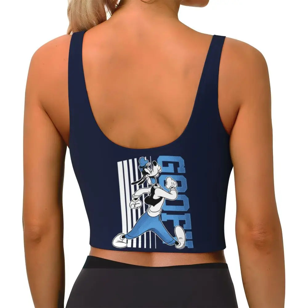 Custom Goofy Cartoons High Impact Sports Bras for Women Mangas Seamless Workout Running Crop Tank Tops