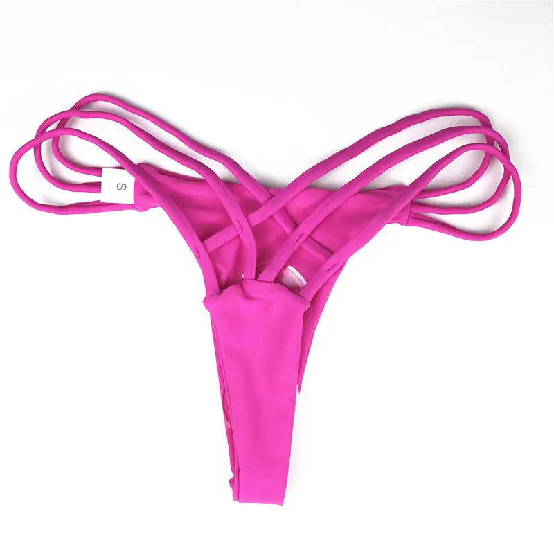 Woman Bikini Thong Bottoms Brazilian T-Back Swimwear Swim Shorts Beach Pants Swimsuit Classic Hipster Briefs Thong Underwear
