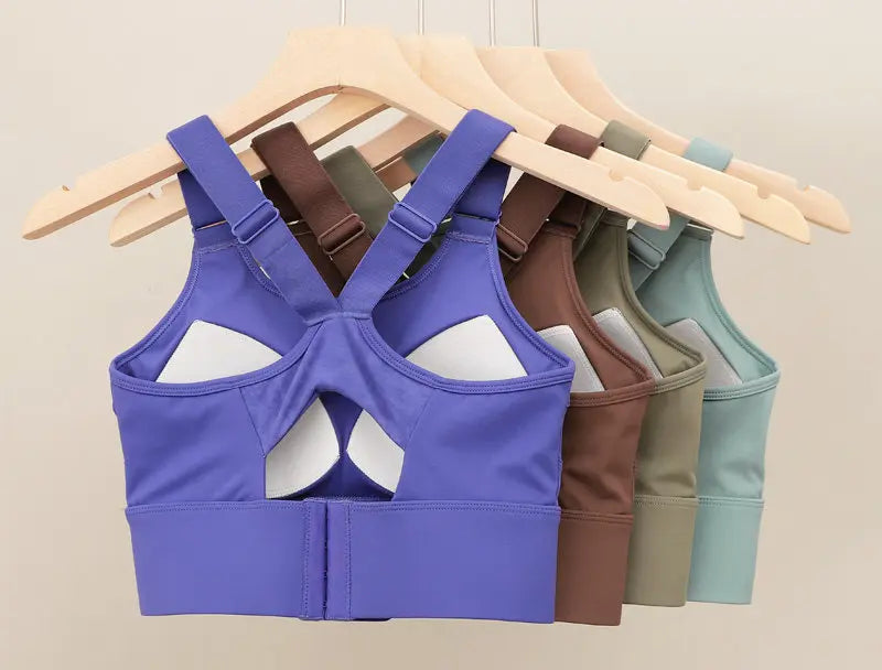 Sports Bra for Women with Large Busts, Shockproof, Side Breast Support, Anti-Sagging, Adjustable, Beautiful Back Design, Plus Size Yoga Running Fitness Bra