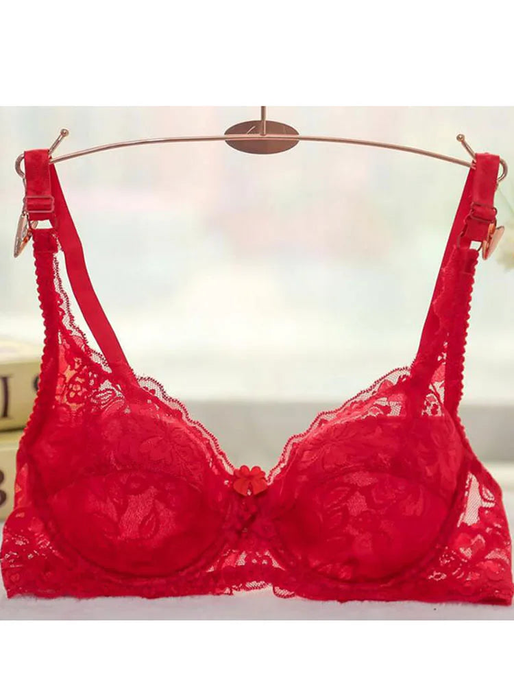 Sexy Women's Lace Unlined Underwire Push Up Bra Full Lace Brassiere Underwear Bras Lingerie Intimates Bralette Women