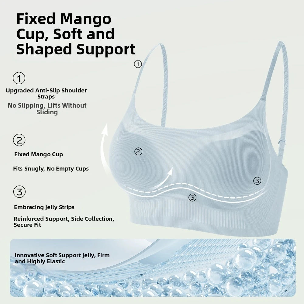 Traceless Wireless Bra Shockproof U-shaped Beautiful Back Brassiere for Women Lingerie Comfortable Seamless Bras Sport
