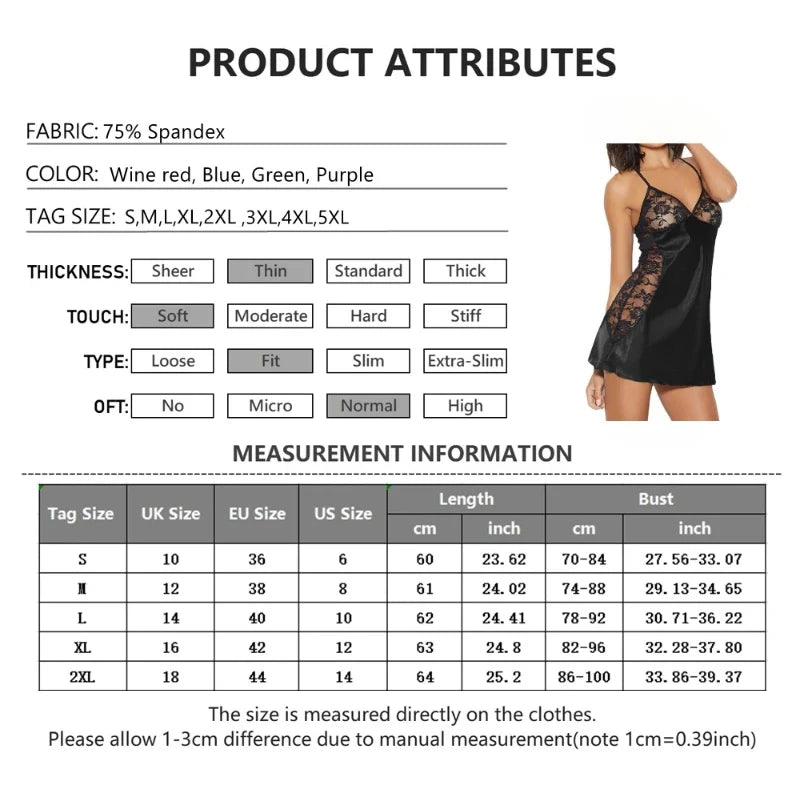 2025 Sexy V-neck Lingerie Night Mini Dress Ladies Summer Satin Slip Nightgown Sheer Lace Patchwork Sleepwear Nightwear For Women