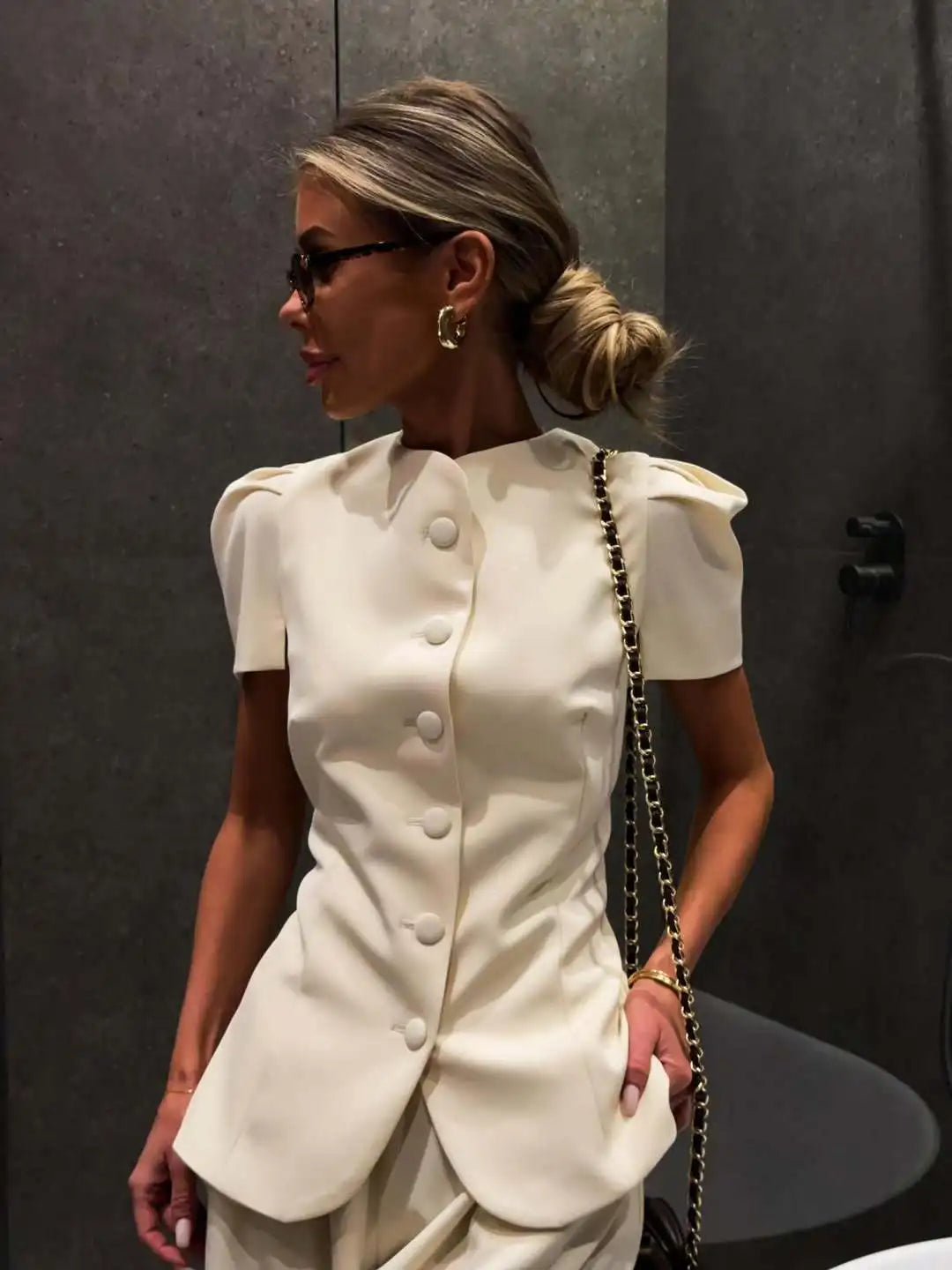 Women's Matching Sets 2026 New Fashion Elegant Jacket Top Loose High Waist Casual Trousers Women's Lingerie Sets 2 Pieces Set