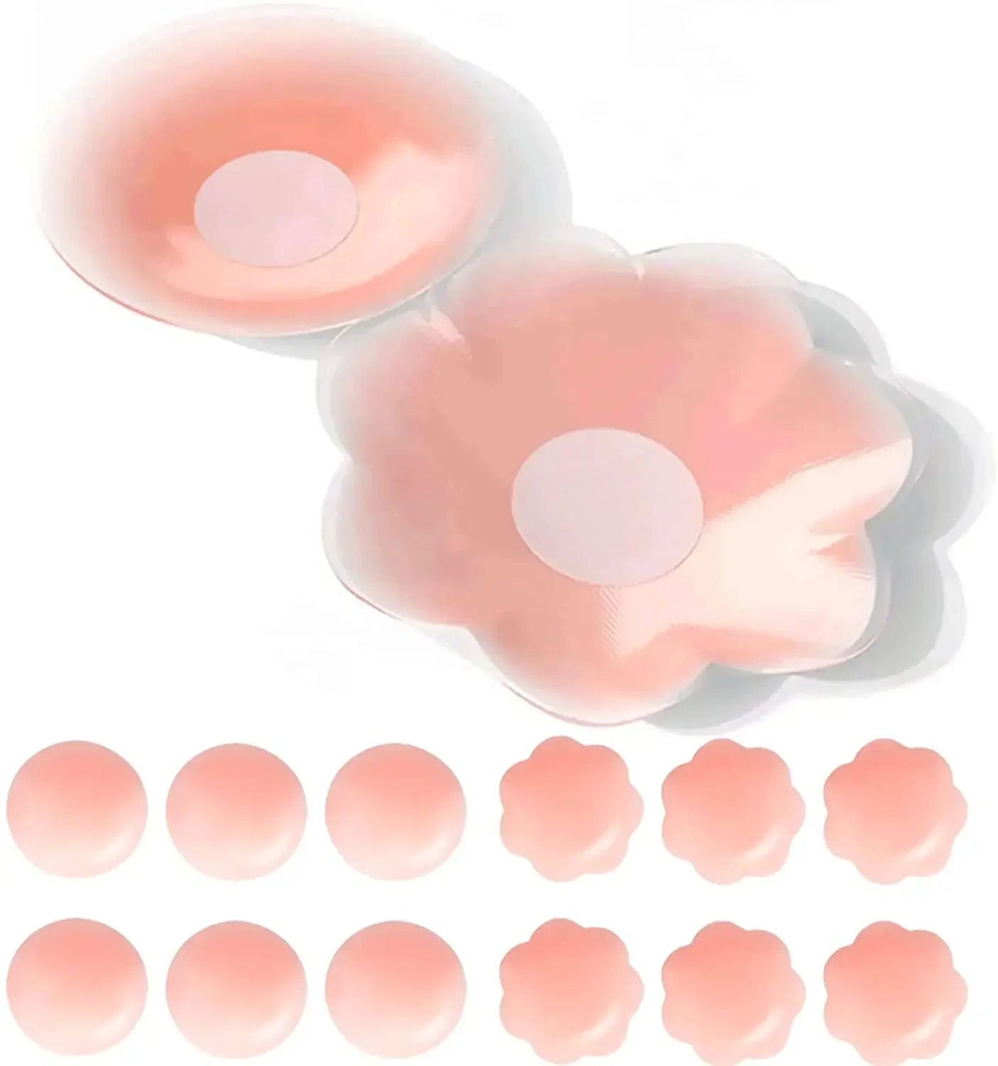 1pair Silicone Nipple Cover Lift Up Bra Sticker Adhesive Invisible Bra Breast Pasty Women Chest Petals Reusable Strapless Bras