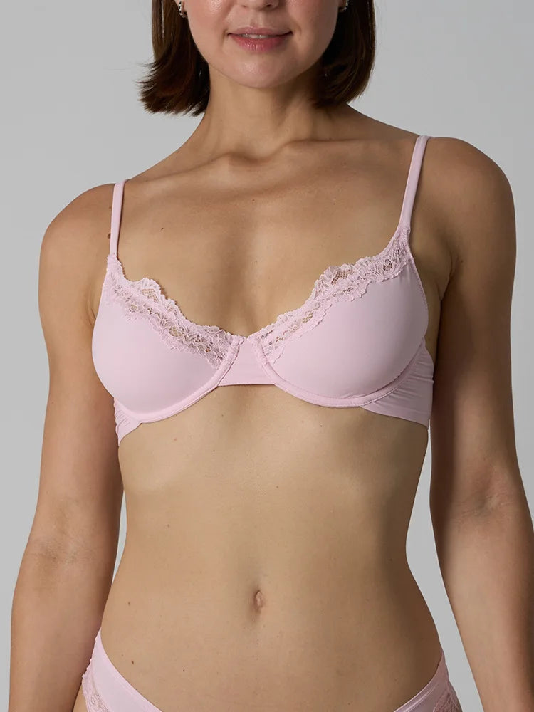 Lace Underwire Bra for Women – French Style, No Padding, Elegant Lift & Support, Comfort Fit