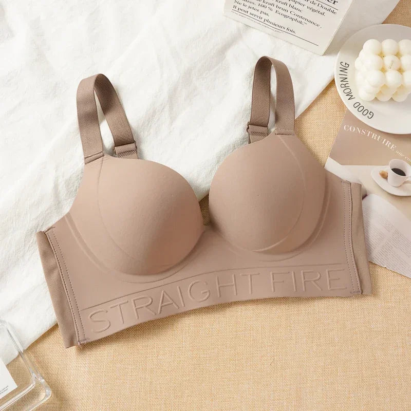 Large Size Seamless Push-up Bras Women Underwear Anti-sagging Side Breast Adjustment Bra Adjustment Braletter 34-40 BCD CUP