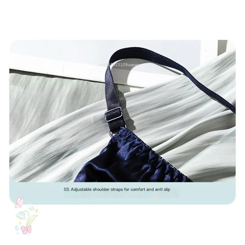 Women Satin Silk Bra Ultra-Thin Breathable Wireless Underwear Female Sexy Lingerie Top Push Up Brassiere Unlined Bra New 2025