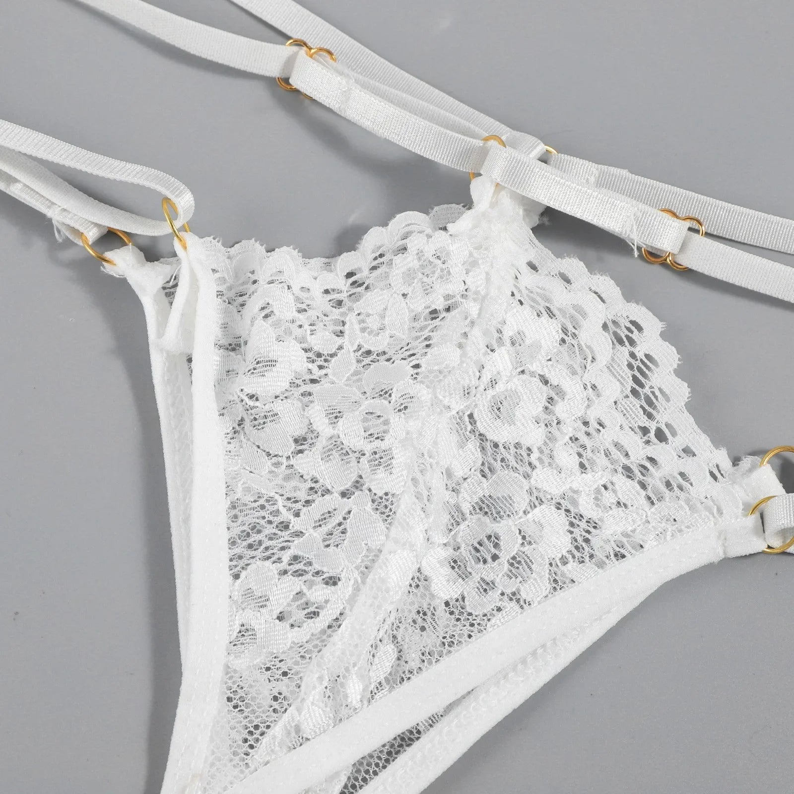 Porn Women Sexy Lingerie Lace Underwear Halter Bodysuit Garter Intimate Erotic Babydolls Sex Costumes Bra Set