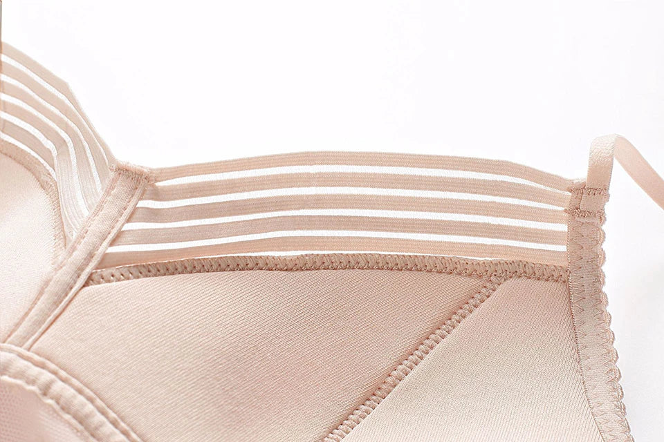 Low Back Bras For Women Seamless Invisible Backless Bra Polka Dot Mesh Bralette Ladies Wireless Brassiere