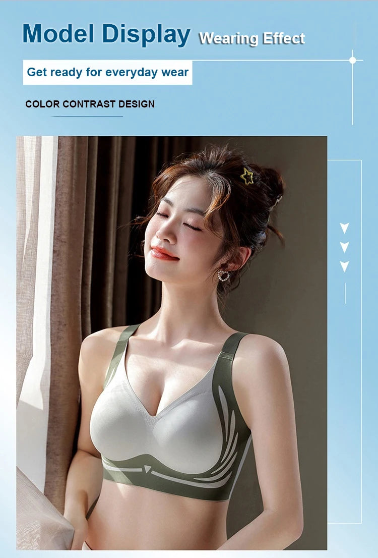 [Strong Support/Push Up] Lifting Anti-Sagging Wireless Push-up Bra Armpit Fat Control/Anti-Slipping/U Shaped Back/Soft