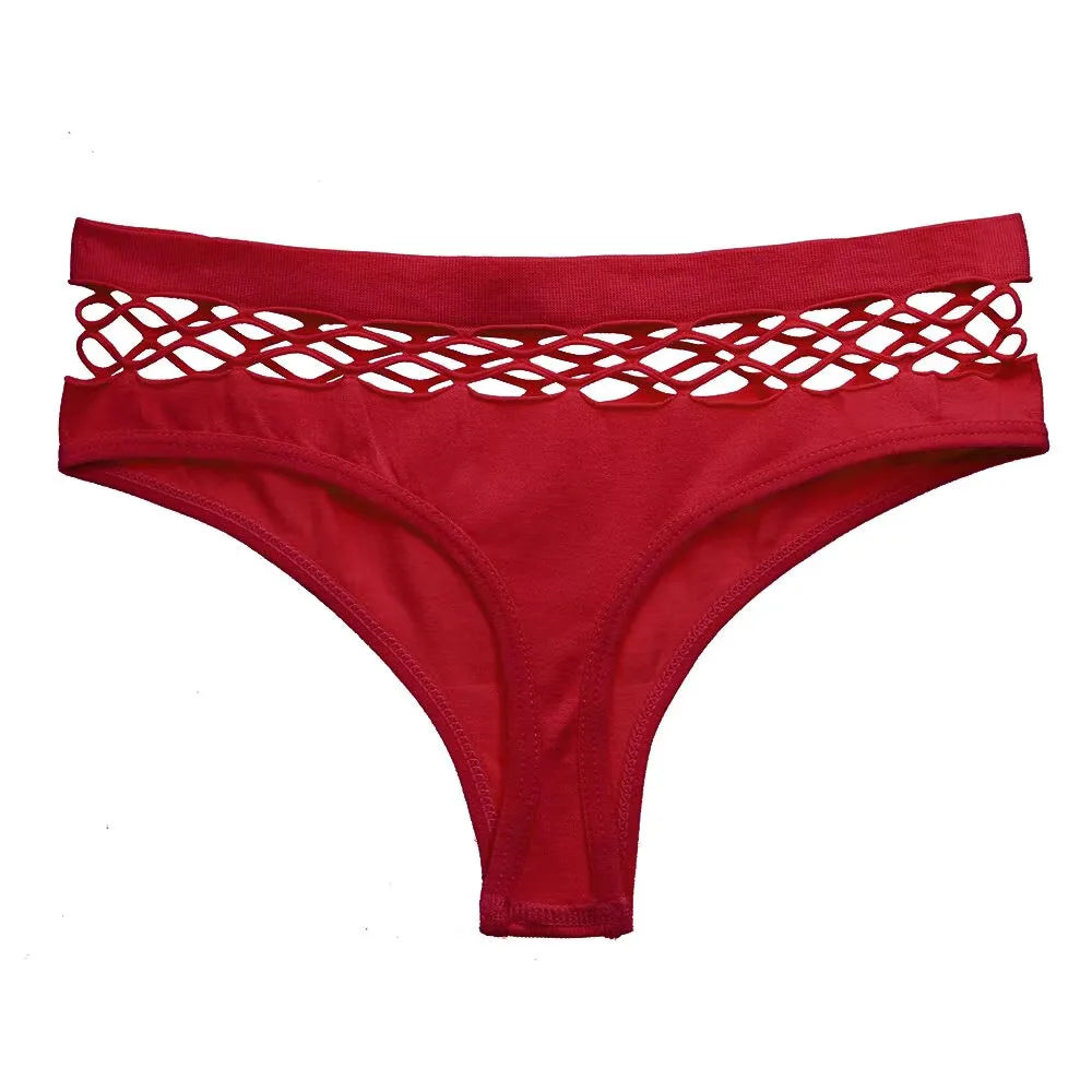 Women Lingerie Underpants Sexy G-string Thongs Cotton Women Panties Hollow Out Slip Femme Plus Size S-XXL Underwear Thongs