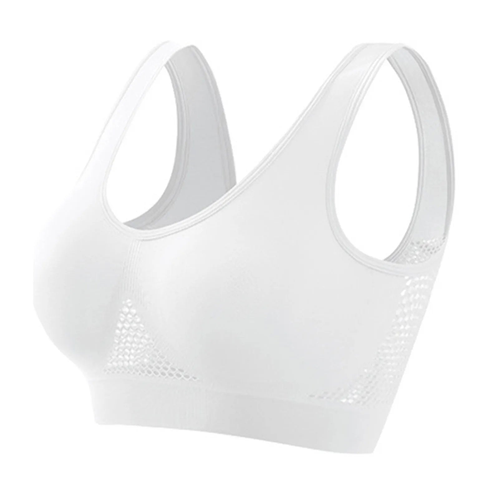 Breathable Sports Bra Top Fitness Women Brassiere Removable Padded Sport Bra Running Gym Seamless Push Up Bras