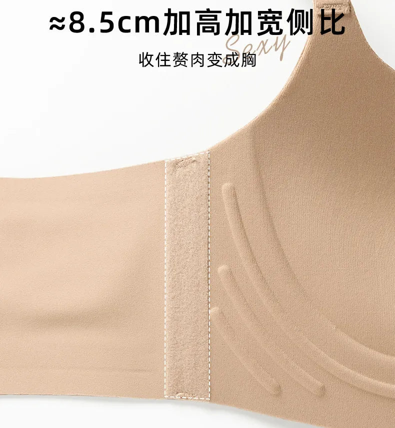 YUQI Push Up Bra Seamless Lingerie for Women Add Two Cups Half Cup Lift Sexy Lingerie Unlined Demi Bra Small Bust Support  Style