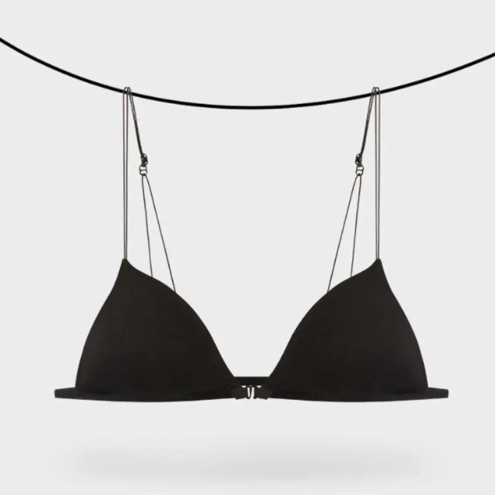 Fachion Triangle Bras for Women Beauty Back Push-up French Style Bra Thin Strape Solid Color Wireless Bra Girls