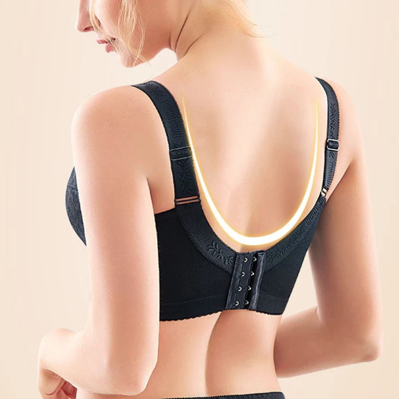 Wireless Minimizer Bras for Women Full Coverage Non Padded Lace Embroidery Underwear Female Lingerie 36 38 40 42 44 46 F G H I J