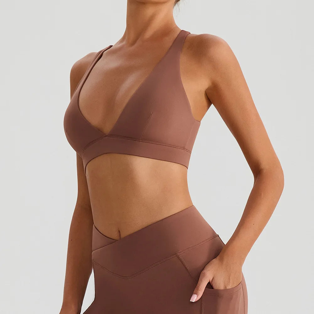 Sports Bras For Women Gym Top Shockproof Elastic Fitness Sports Underwear Slim Yoga Crop Top Sports Underwear Athletic Wear