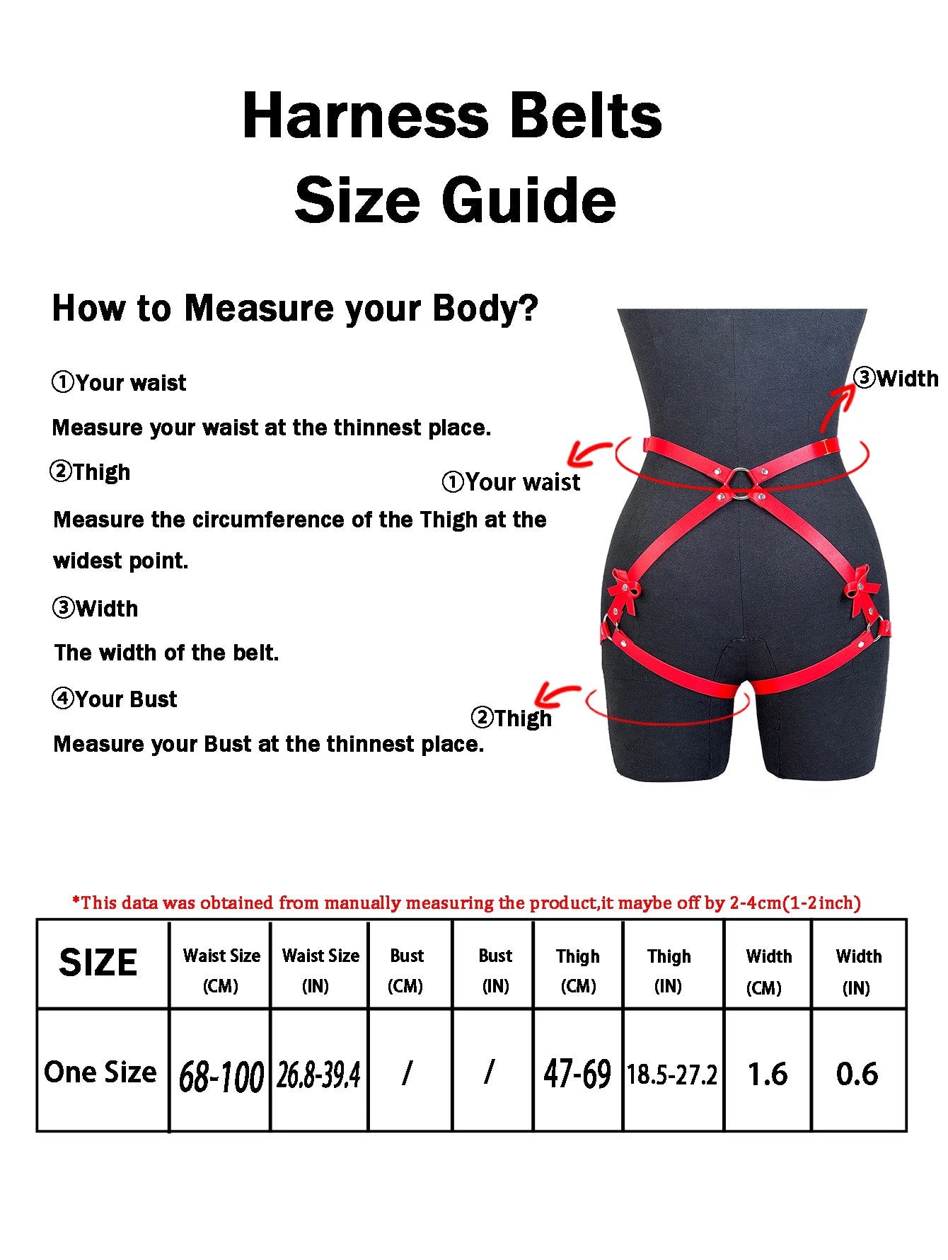 Women PU Leather Decor Harness Sexy Bow Bondage Suspender Erotic Lingerie Thigh Garter Belt Adjustable Waist Accessories