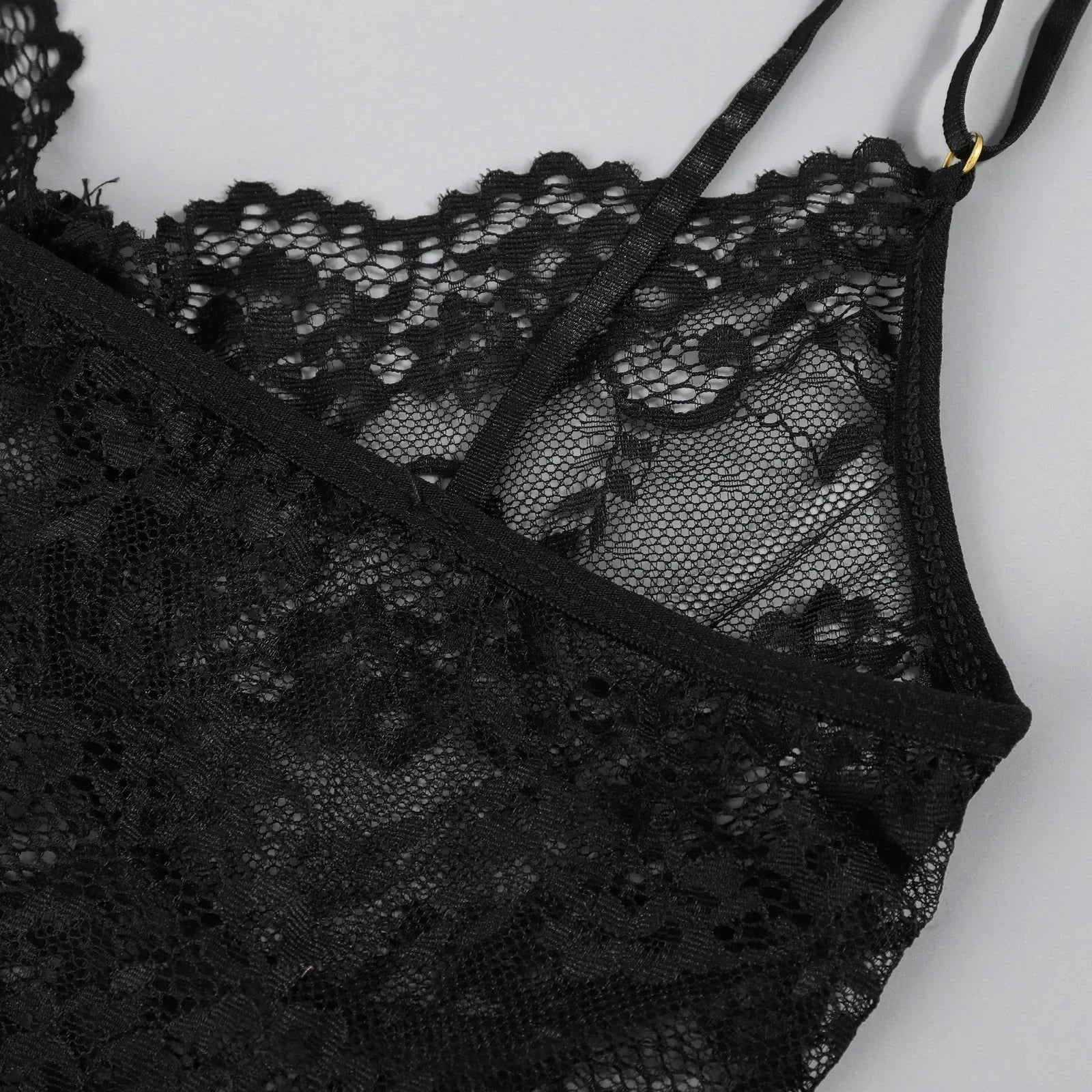 Porn Women Sexy Lingerie Lace Underwear Halter Bodysuit Garter Intimate Erotic Babydolls Sex Costumes Bra Set