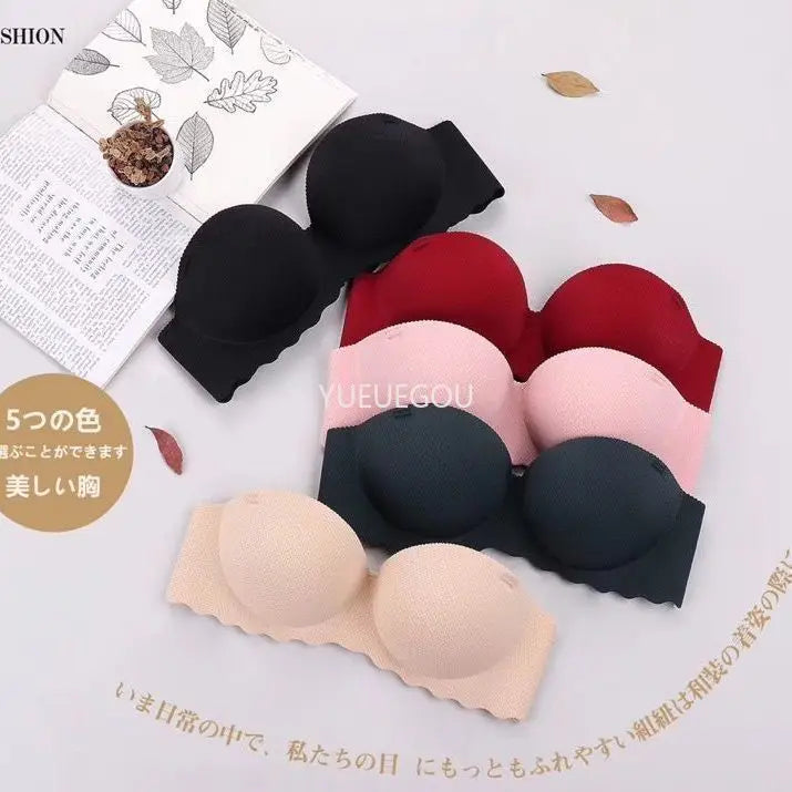 Seamless Demi Push Up Bra for Small Chest Non-Wired Ultra Padded Lift Bralette No Gap Plunge for Flat Bust Women