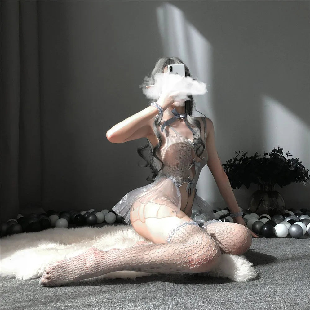 Sexy lingerie, sexy lingerie sets, transparent role-playing costumes, uniforms, bow ties, Cosplay costumes, net bodysuits.