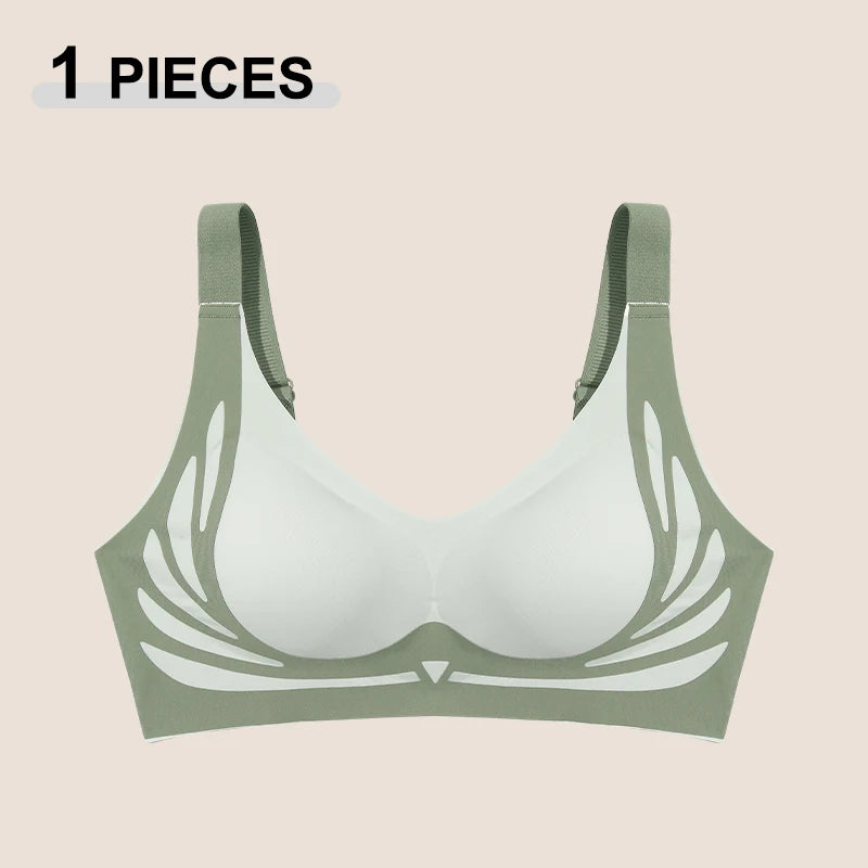 Women's Push Up Bras Seamless Comfortable Angel Wings Bras Sets Fashion Soft Breathable Underwear Female Cozy No Wire Lingerie