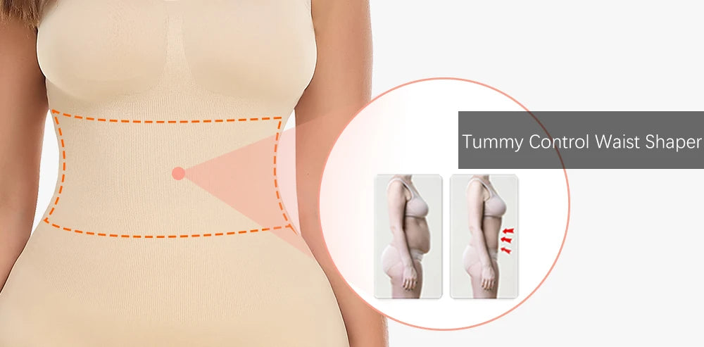 Strapless Shapewear Slip for Women Under Dress Full Slips Dress Tummy Control Camisole Body Shaper Sexy Corset Sliming Underwear
