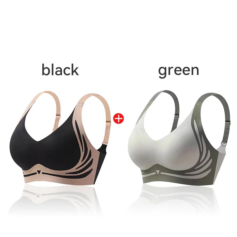 Push-Up Bras For Women Anti-sagging Lift-Up Bra Non-wired Brassiere Seamless Lift-up Yoga Fitness Sleep Vest Sports Brassiere