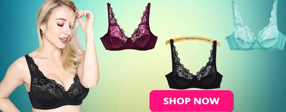 Womens Super Push Up Bra Unbonded 30-38 A B C D Lace Thick Padded Sexy Plunge Underwear Lingerie BH Top