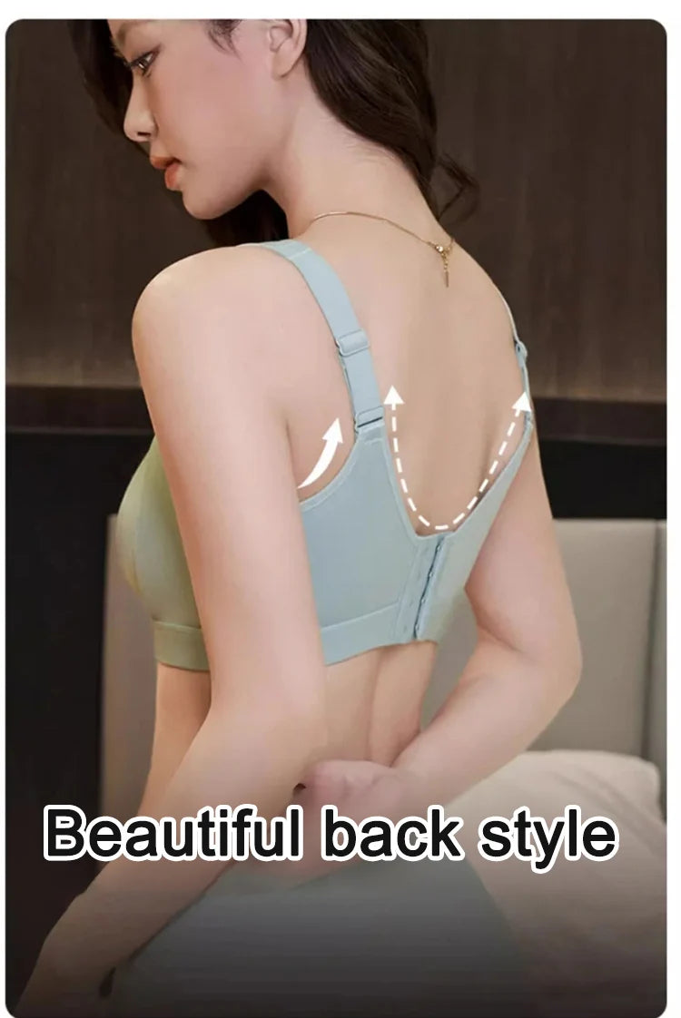Wireless Minimizer Sports Bra Adjustable Support Anti Sagging Seamless Comfort Breathable Large Bust No Underwire Everyd
