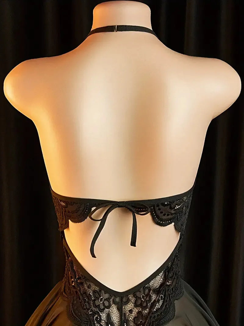Nighttime Porn Rave Lingerie Transparent Babydooll Drees Crotchless Hot Women 18 Sensual Bodysuit Open Ass Lenceria For The Bed