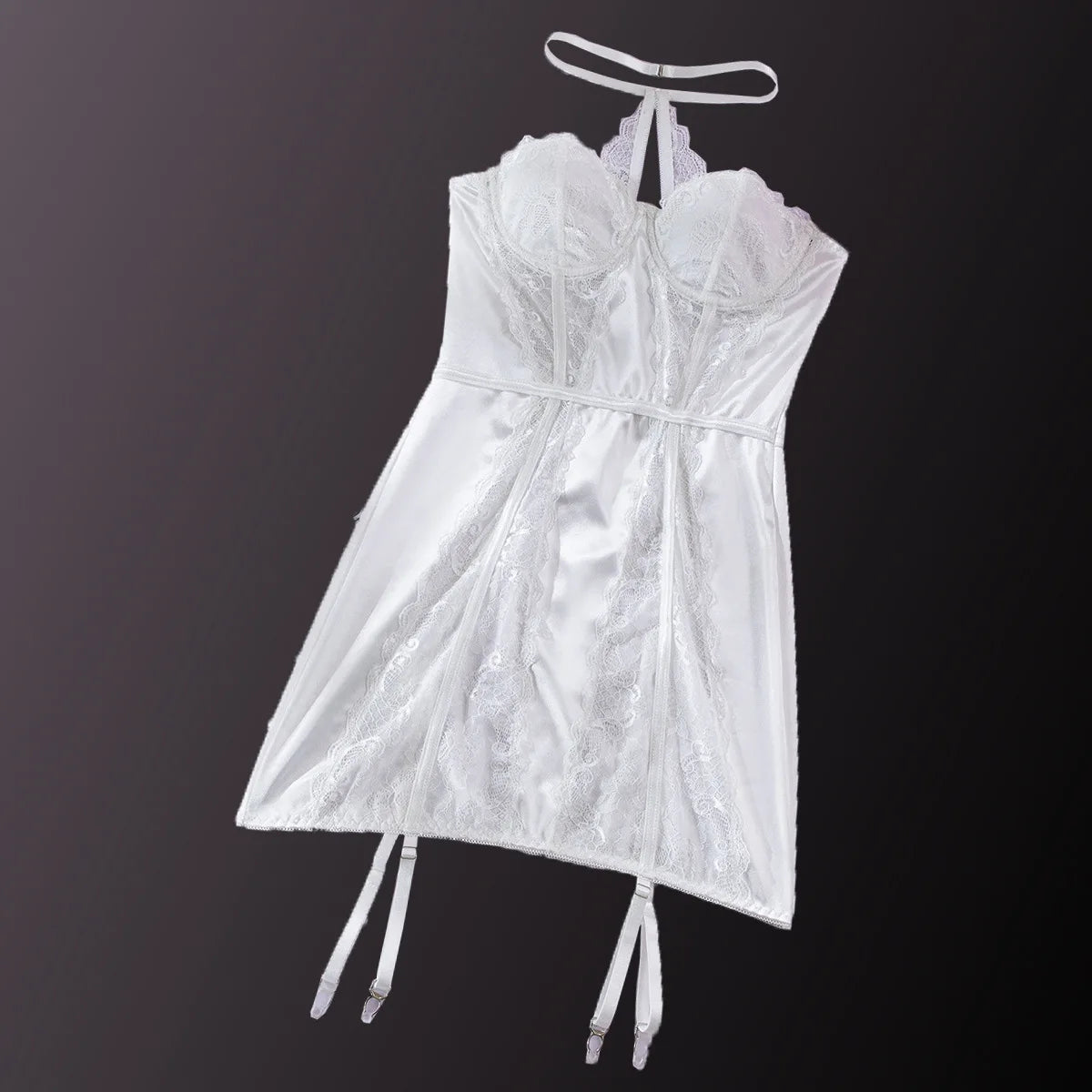 Women's Lingerie Sexy Nightwear Lace Spliced Sensual Night Dress Strapless Backless Babydolls Garter Club Sexy Erotic Costumes