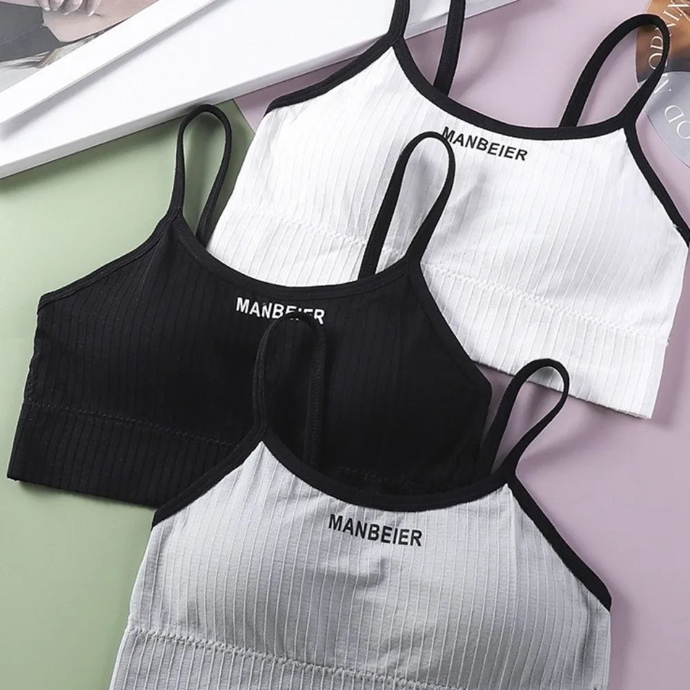 Basic Lingerie Wireless Bra Simple Elastic Brassiere for Women Underwear Seamless Bras Running