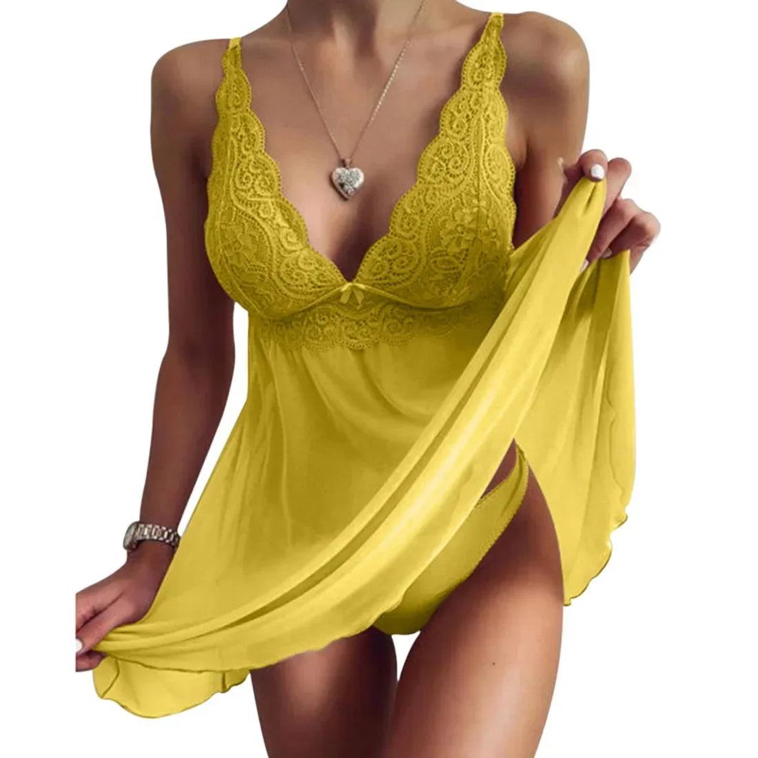 Ladies Lingerie Sleepwear Sexy Women Dress Lace Nightie Gown Babydoll  Mesh Sexy Nightwear Plus Size Hot Exotic Apparel