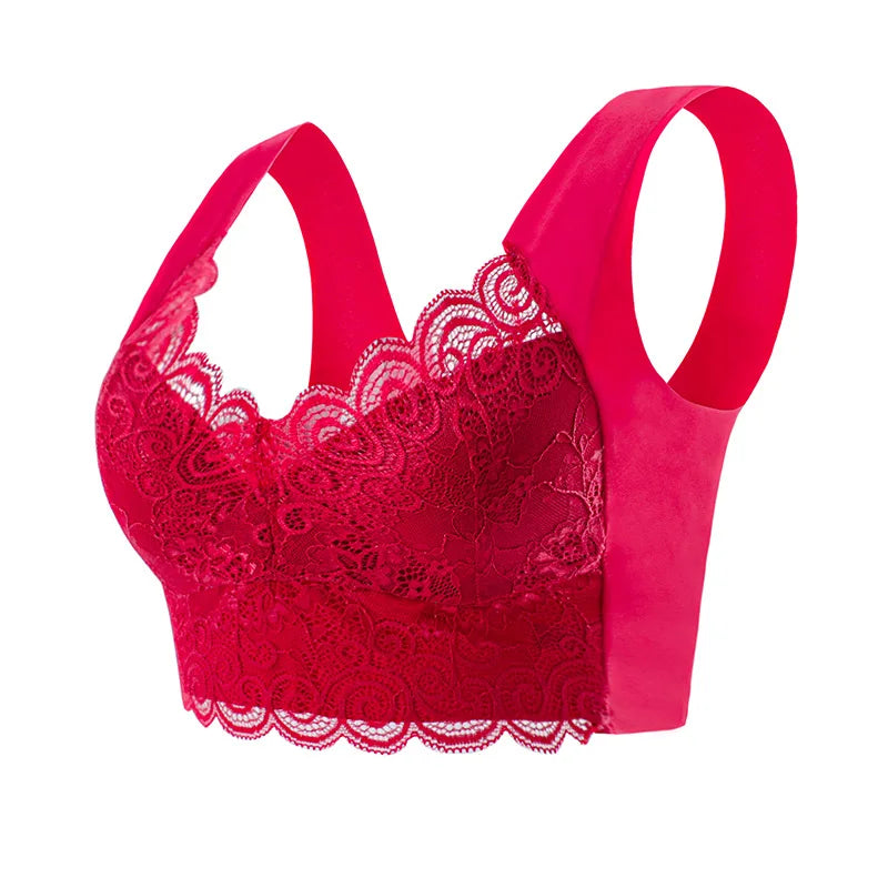 Bras For Women Underwear Plus Size Bra M-5XL Wire Free Brassiere Summer Wireless Bralette Push Up Sexy Lace Bra With Padding