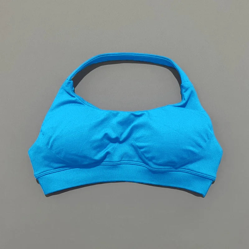 Sports Bra Seamless Sexy Padded Athletic Sport Bras Women Backless Workout Gym Anti-Shock Yoga Crop Top Fitness Bra