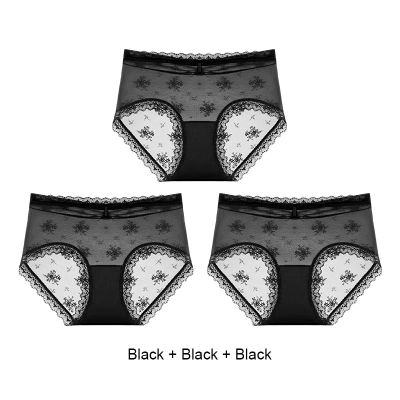 Women's Lingerie Lace Underwear for Women Fashion Women's Panties Set Pack Transparent Linergie Sexy Micro Briefs Lady Seamless