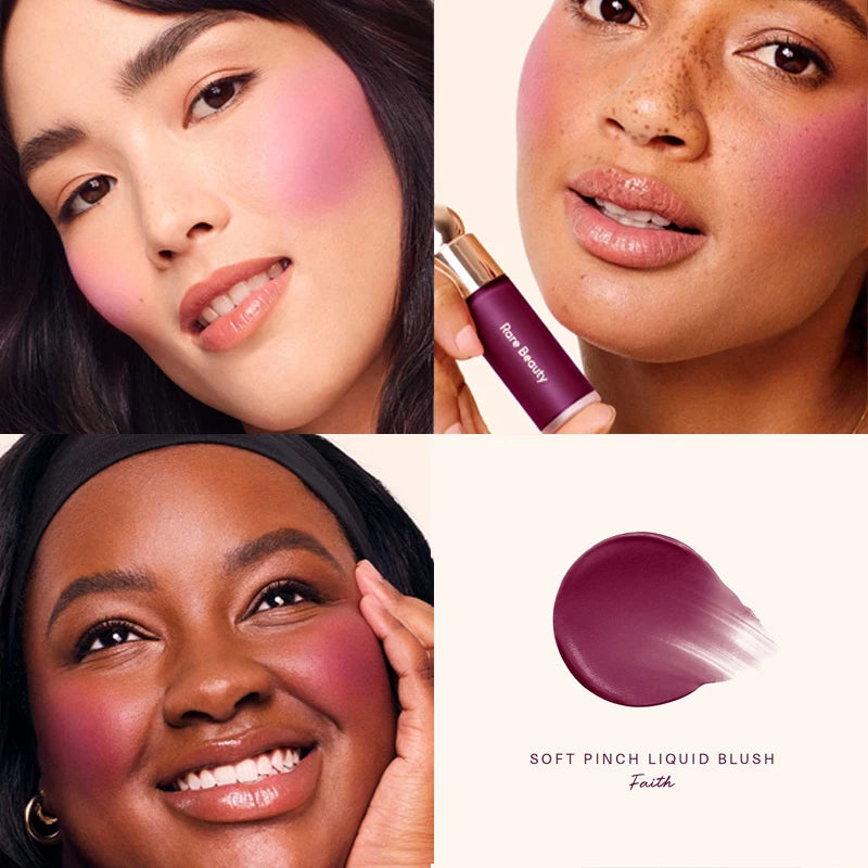 Rare Beauty Liquid Blush Silky and Glides On Smoothly Nature Long Lasting Plump Happy Hope Delight Stained Lipstick Gloss Makeup