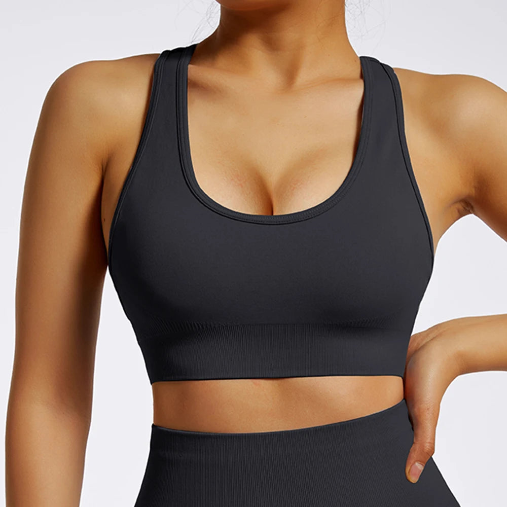 Women Yoga Bras Sexy Backless Sports Top Women Shockproof Breathable Underwear Bra Sports Top For Women Fitness Gym Top