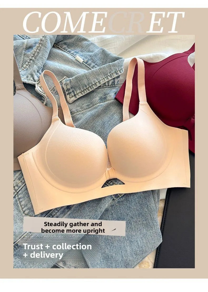 Anti Sagging Bra for Small Breasts, Seamless Wireless Bra with Side Coverage, Breathable Non Padded Bralette