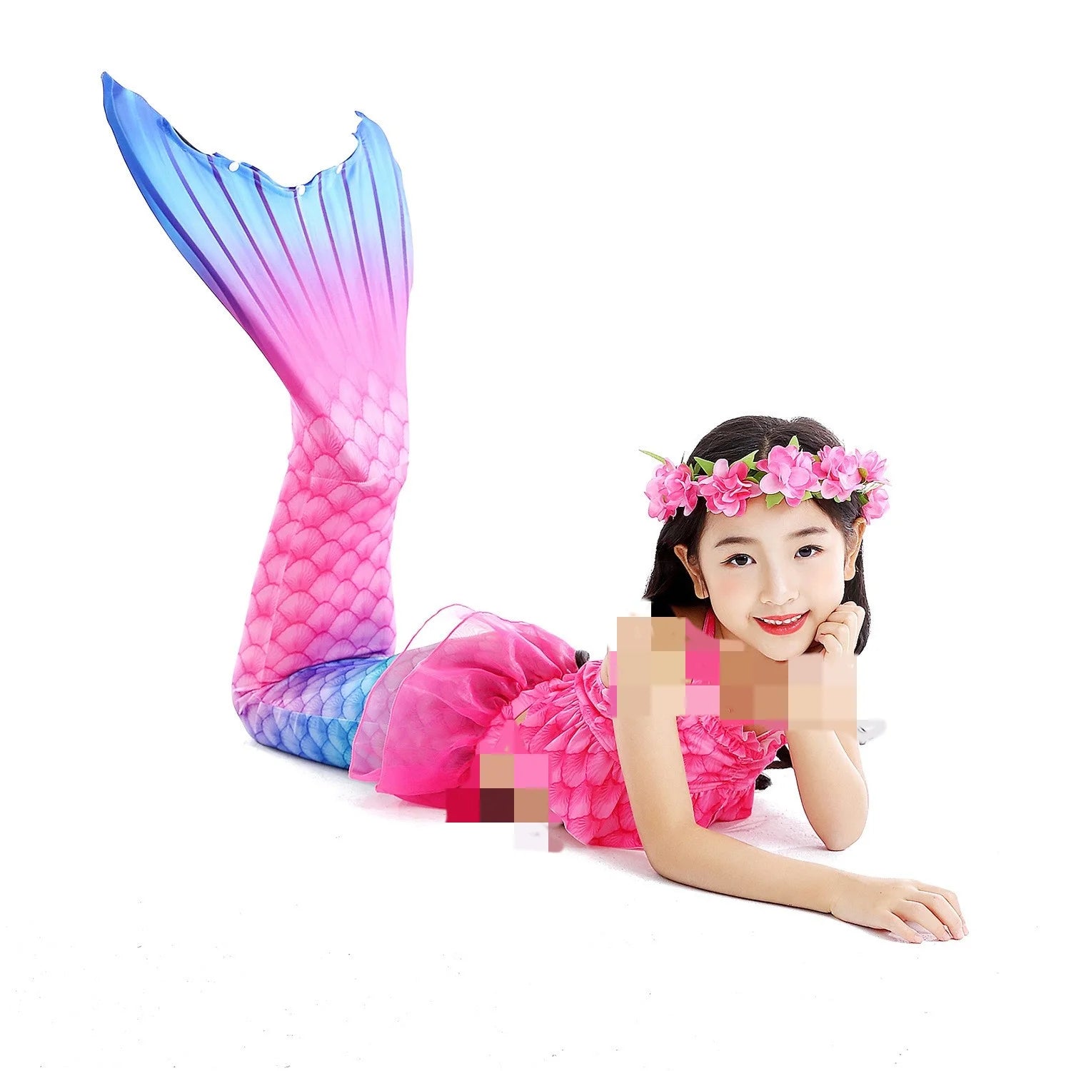 Bikini Top & Mermaid Skirt Girl Swimsuit Kid Swimwear Children Bathers Bathing Swimming Swim Suit Fashion Print Beachwear New