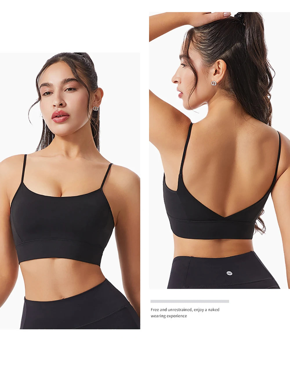 Low Back Sports Bra For Women Low Impact Padded Workouts No Underwire Bralette Beauty Back Yoga Spaghetti Straps Vest Tops