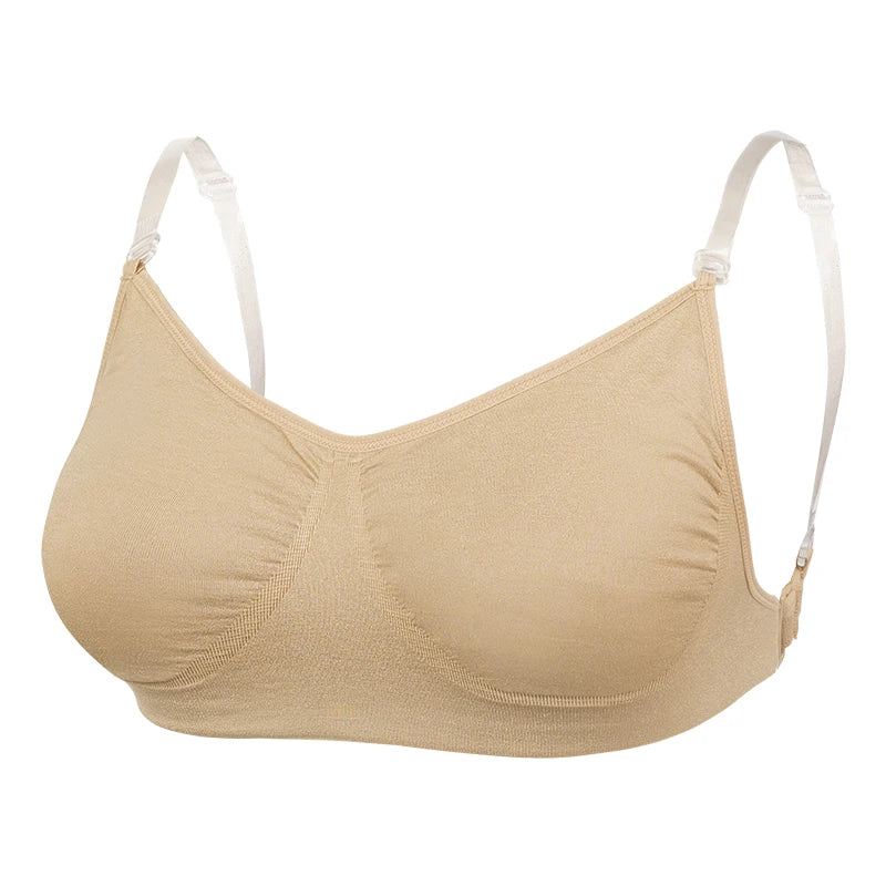 Women Dance Bra Clear Back Bra Seamless Invisible Bra Ballet Clear Strap Bra with Adjustable Straps Sport Cami Bras for Girls