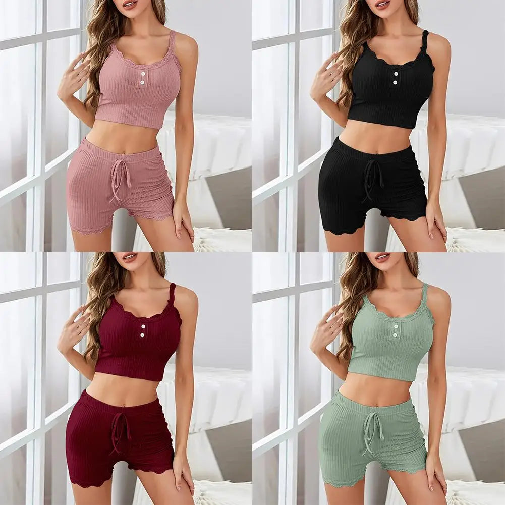 NEW Women Pajama Sets Pijama Pajamas Woman  Set Sexy Women Sleepwear for Sleeping Women's Trousers Sleep Lounge Underwear