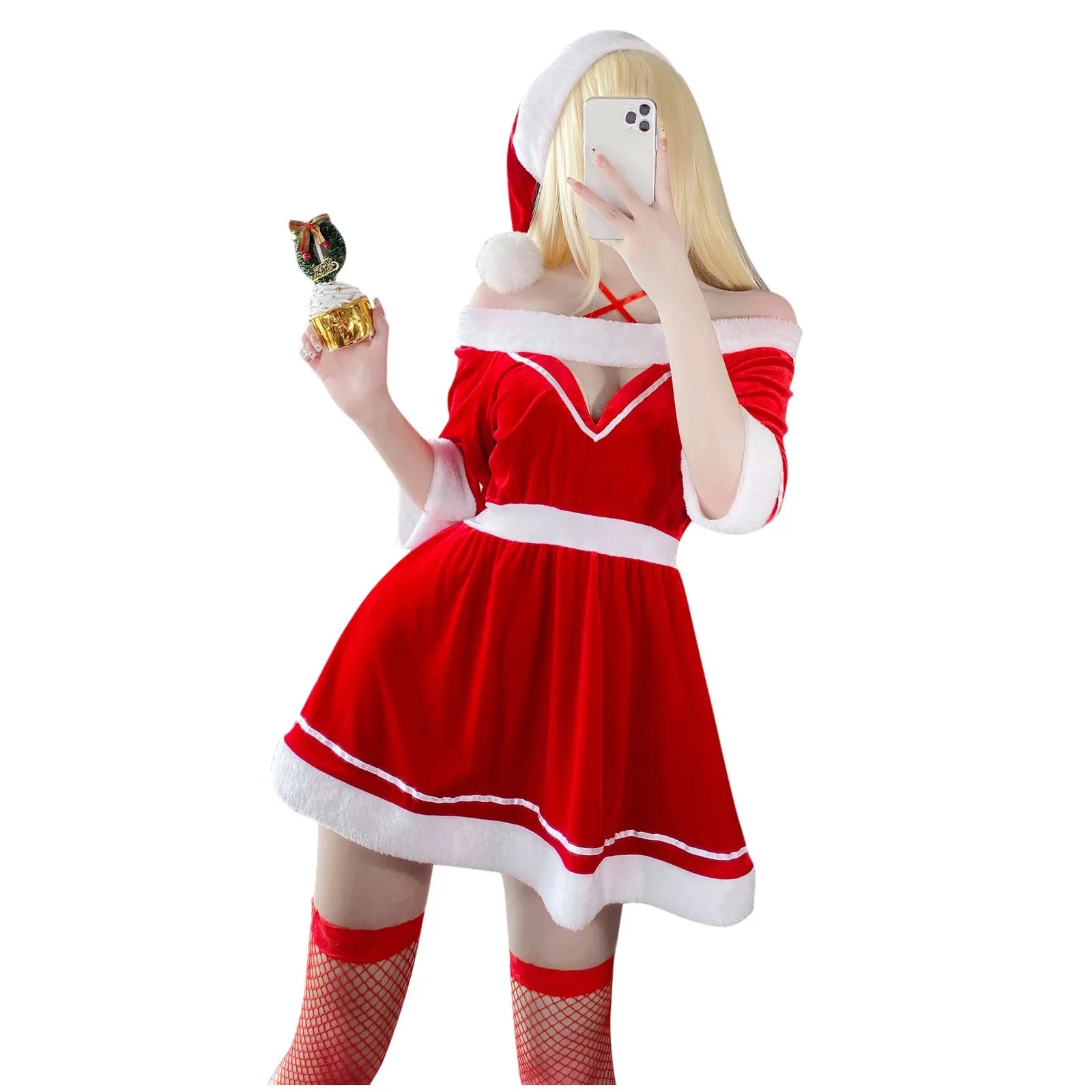 Sexy LingеRie Set Christmas Women Sexy Miniskirt Pajamas Sexy Underwear Set Lingerie Білизна Жіноча Комлекти