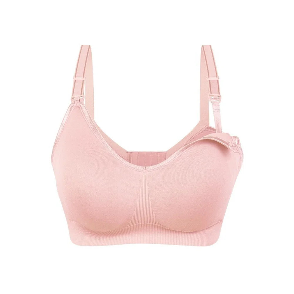 WEICHENS Nursing Bras for Women Easy Breastfeeding Seamless Comfort Maternity Bra Wireless Pregnancy Push Up Sleeping Bralette