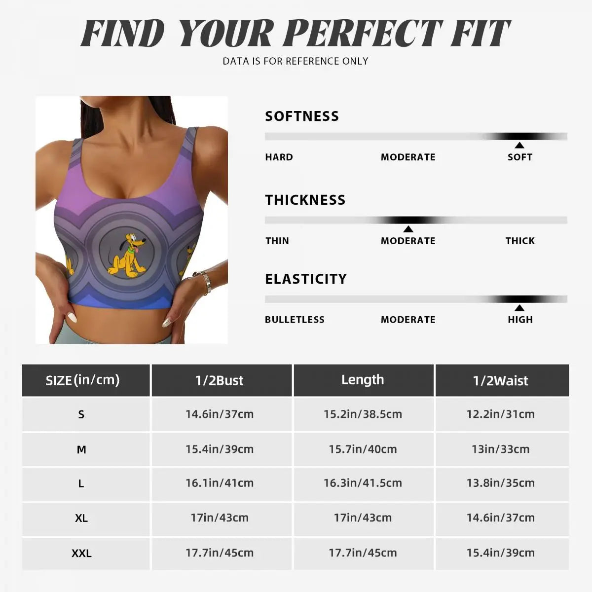 Custom Pluto Anime Manga High Impact Sports Bras for Women Classic Seamless Workout Yoga Crop Tank Tops