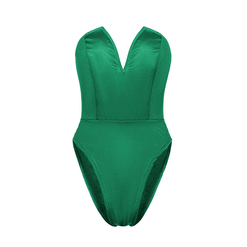 Bodysuit Shapewear Deep V-Neck Body Shaper Thong Shapers Waist Trainer Women Push Up Slimming Corset Top ClubWear For Women
