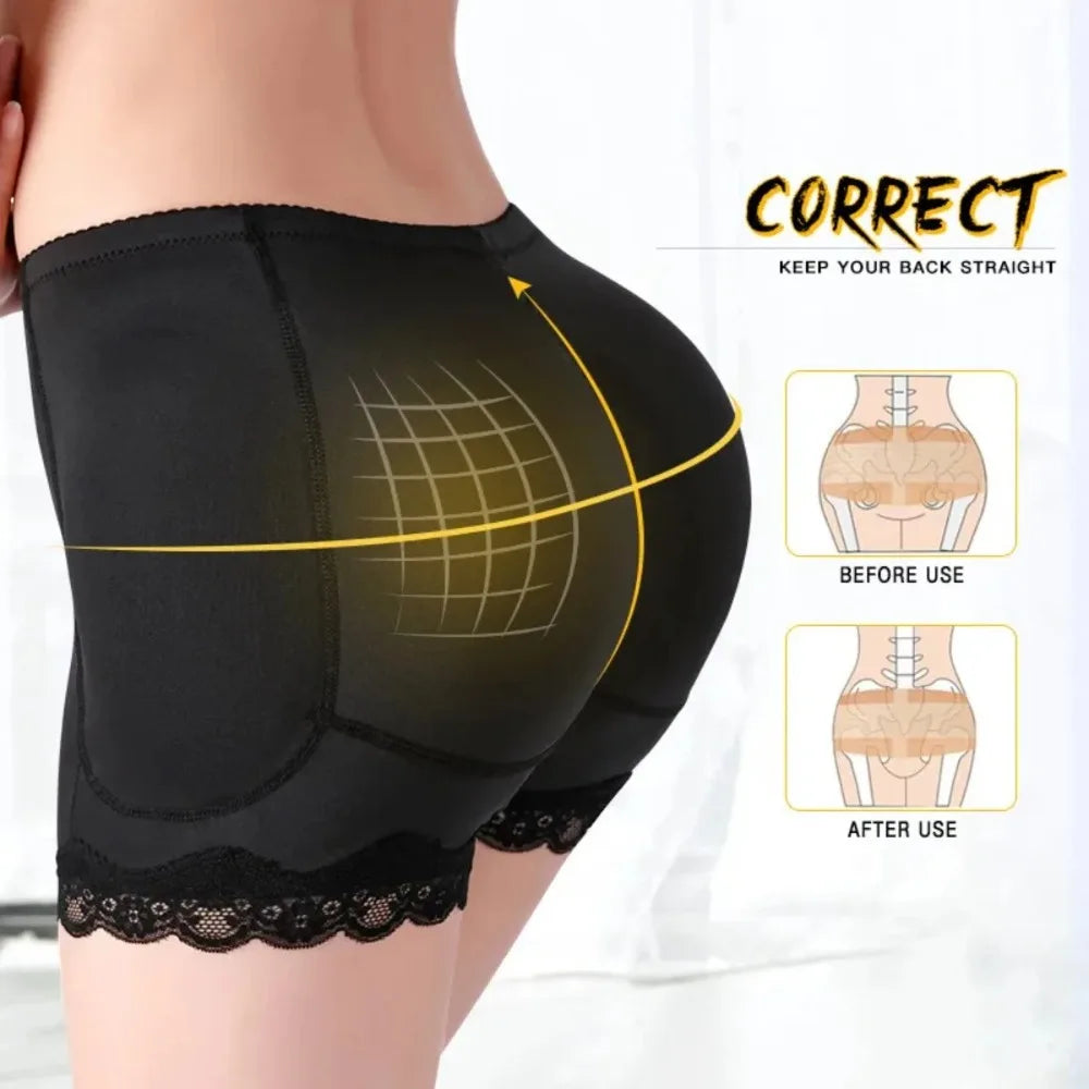 Shapewear Women Seamless Lace Trim Padded Push Up Butt Lifter Panties Shapewear Body Shaper Women Underwear Accessories 1PC