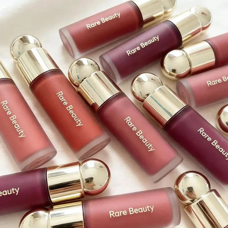 Rare Beauty Lip Gloss Liquid Blush Highly Pigmented Dewy Glow Natural Looking Waterproof Sweatproof Blusher Daily Use Makeup